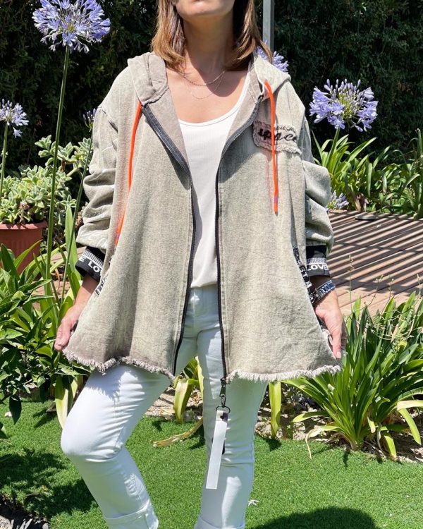 Casaca mezclilla Melinda beige - Imagen 3