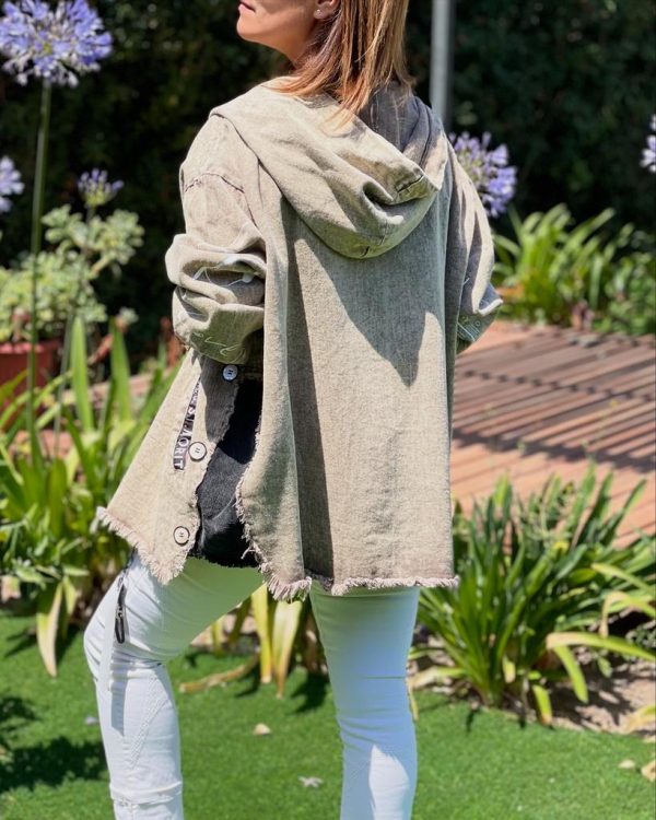 Casaca mezclilla Melinda beige - Imagen 4